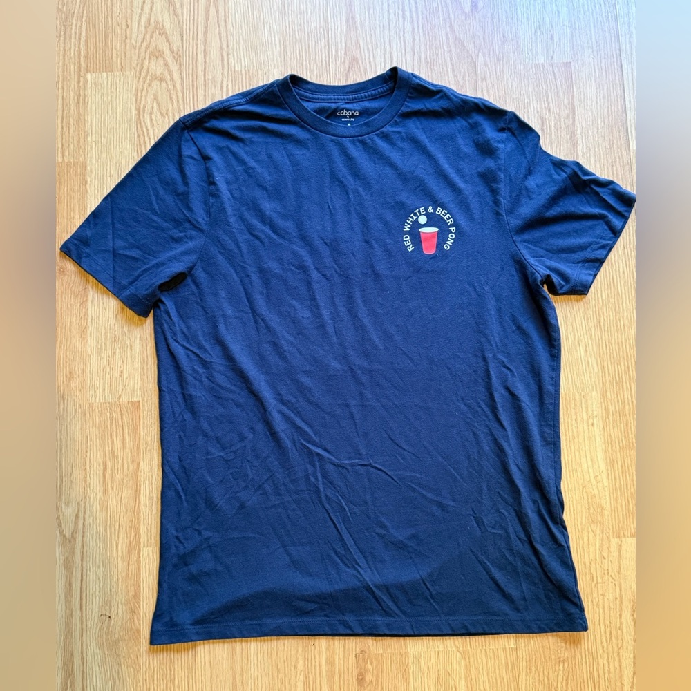Crown & Ivy Red White & Beer Pong TShirt